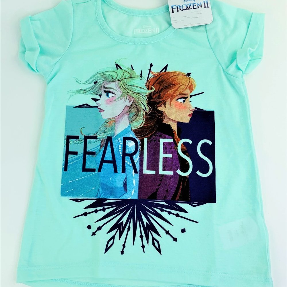 Disney Frozen Elsa Anna Girls Tee Shirt Top